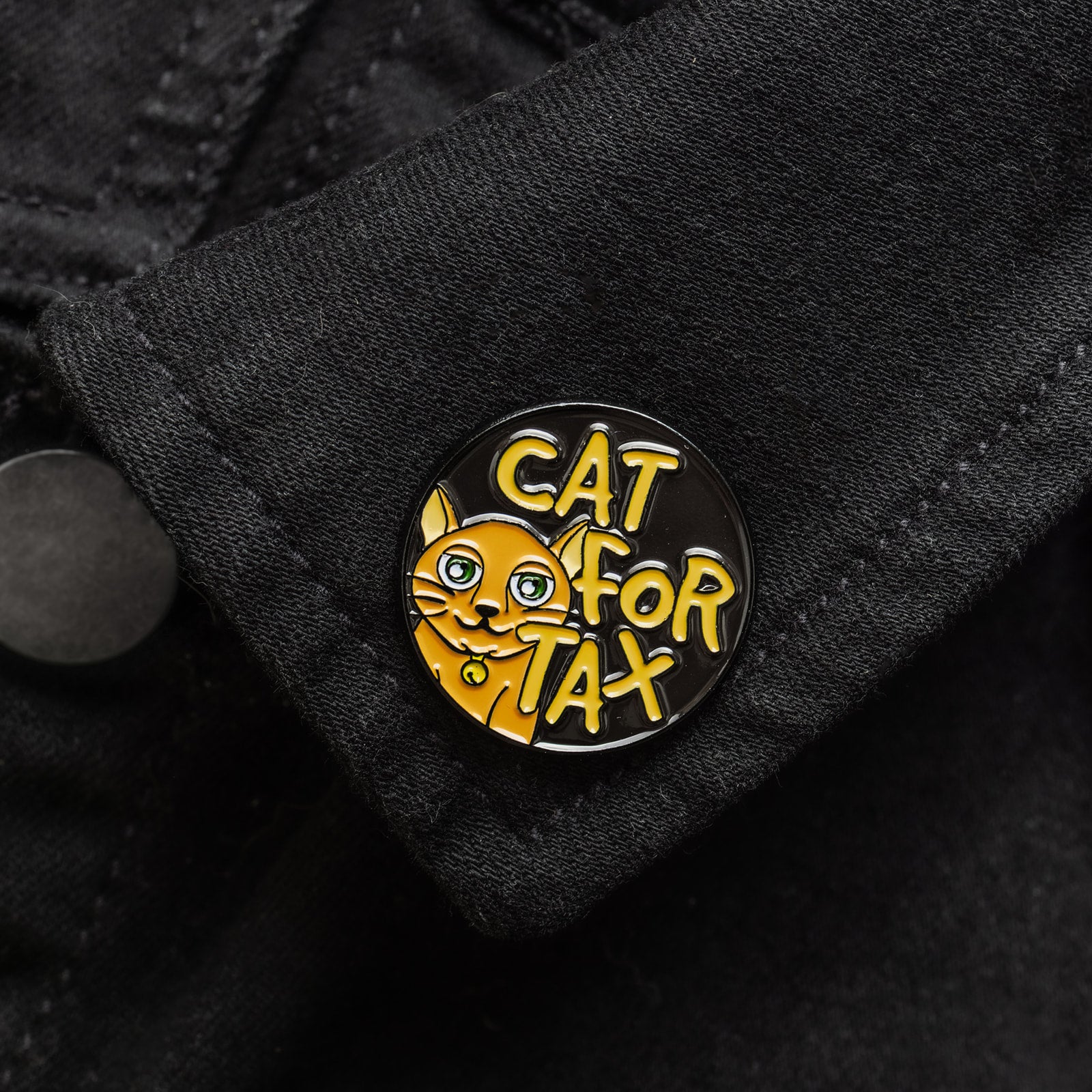 Cat For Tax Enamel Pin