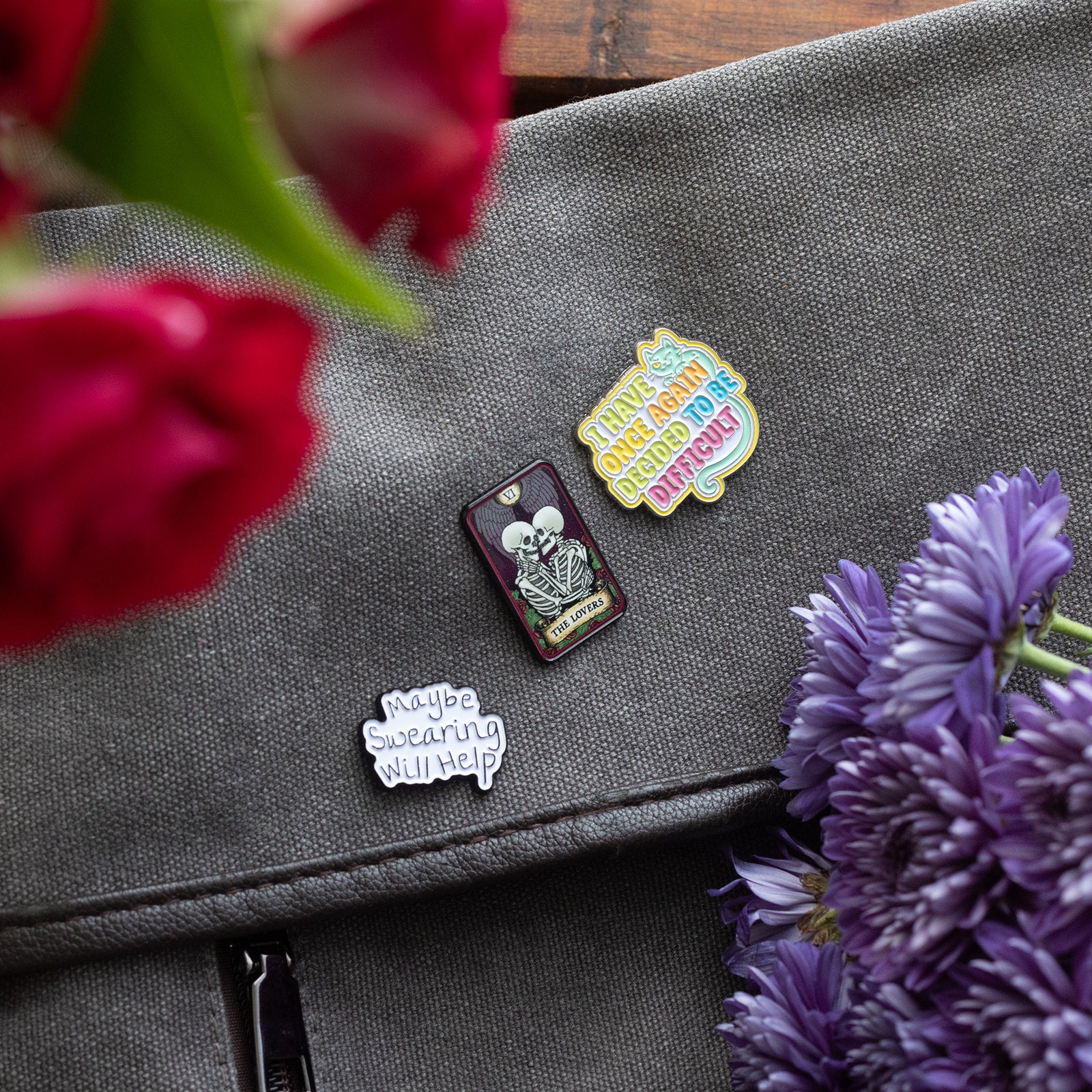 Set of Five Enamel Pins