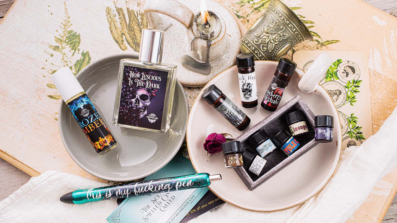 Sucreabeille indie perfume subscription bag.