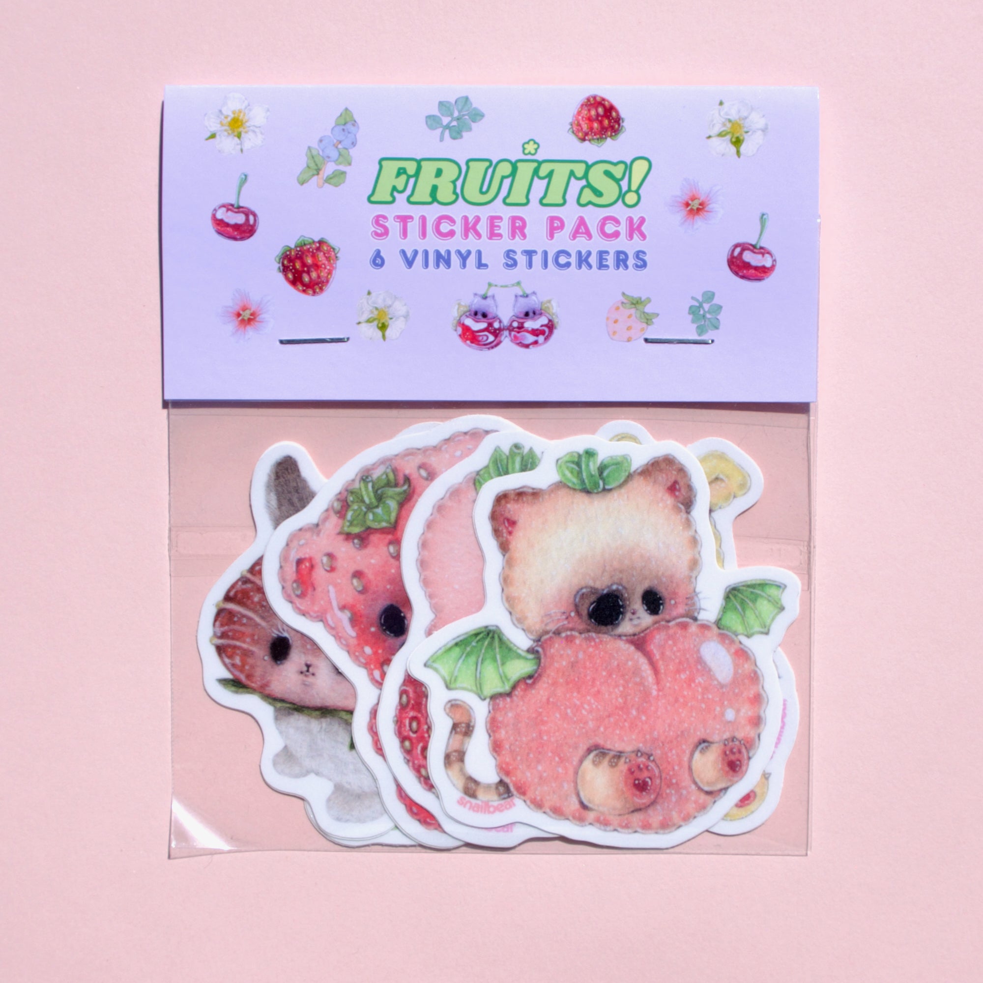Creepy Cute Fruits Sticker Pack by Snail Bear