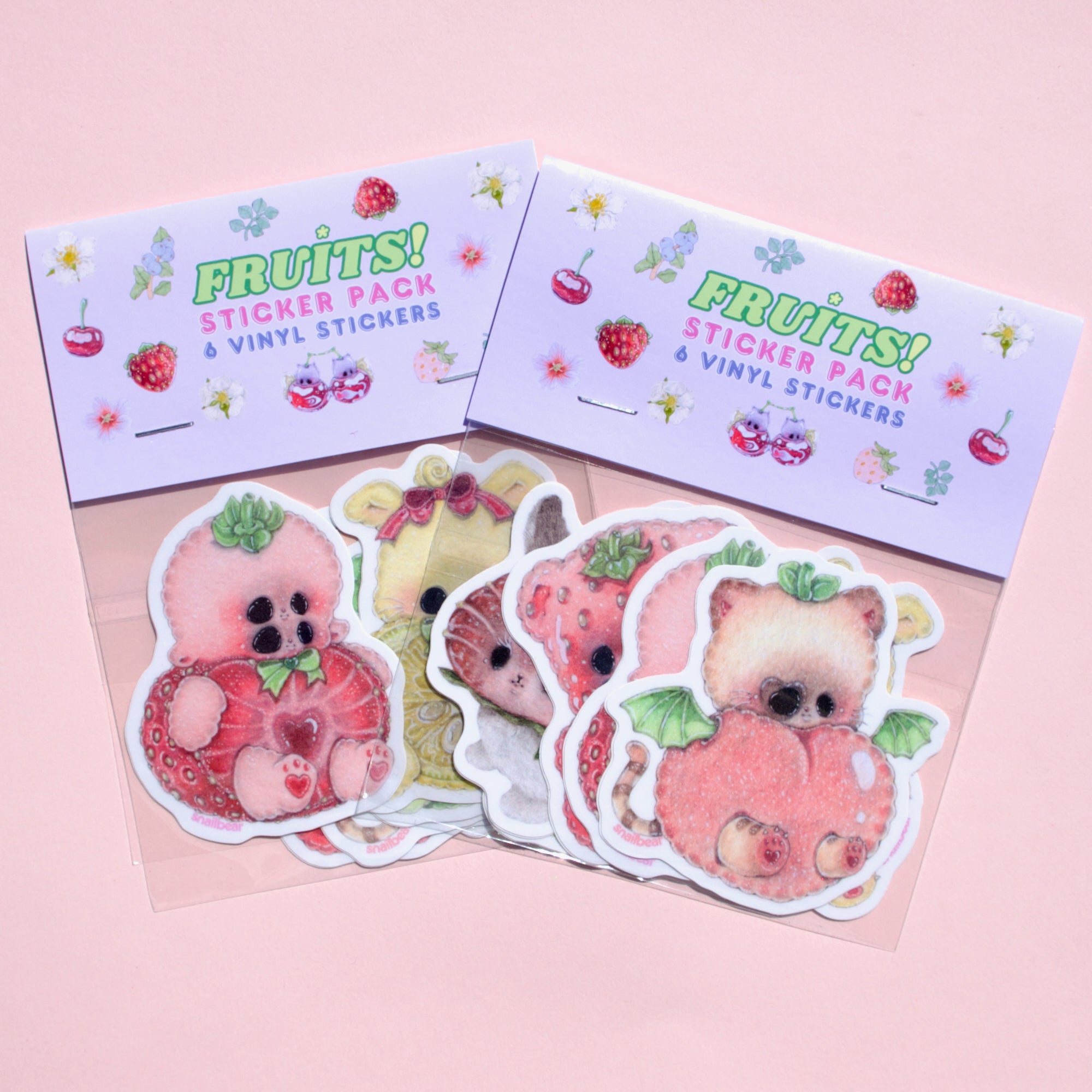 Creepy Cute Fruits Sticker Pack by Snail Bear