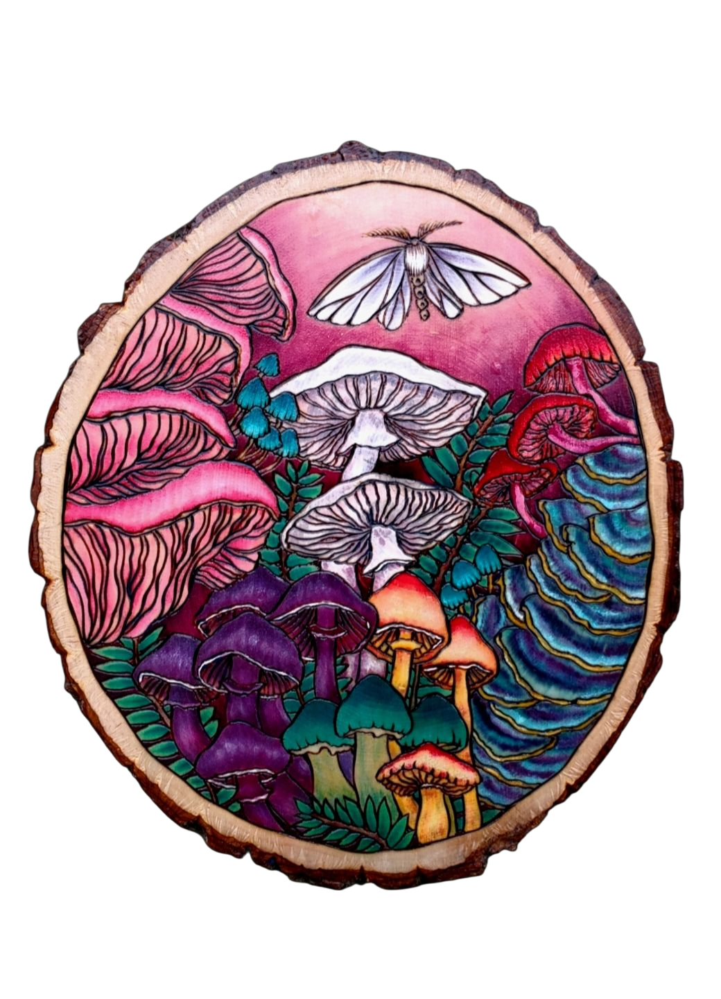 Hand-drawn Bird and Mushroom Vinyl Stickers by Forrest Chel Art