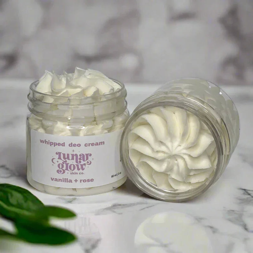 Vanilla + Rose Whipped Deo Cream by Lunar Glow Skin Co
