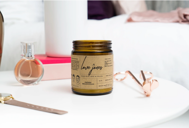 Love Jones 25-40 hour soy candle by Freres Branchiaux