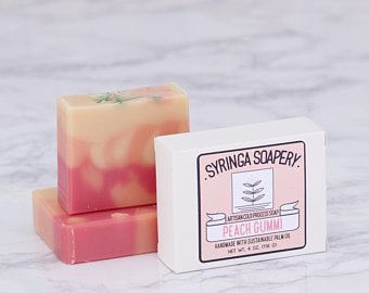 Peach Gummi artisan soap from Syringa Soapery