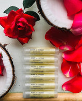 Coconut Rose Organic lip balm by Mint and Ocean