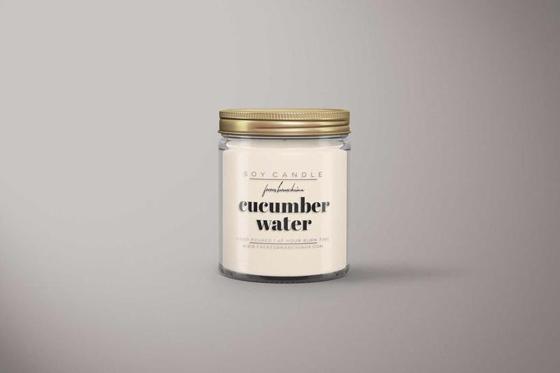 Cucumber Water 25-40 hour soy candle by Freres Branchiaux