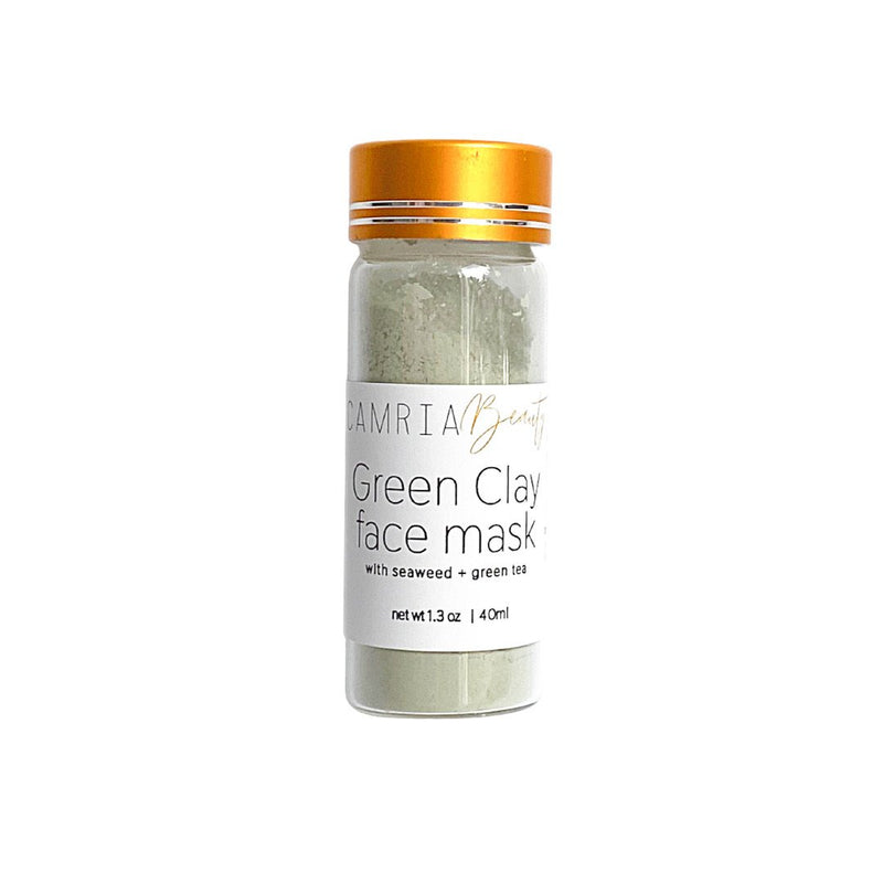 Green clay face mask by Camria Beauty