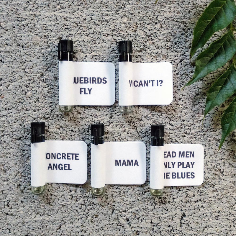 Set of five 1ml sample perfumes from The Strange South